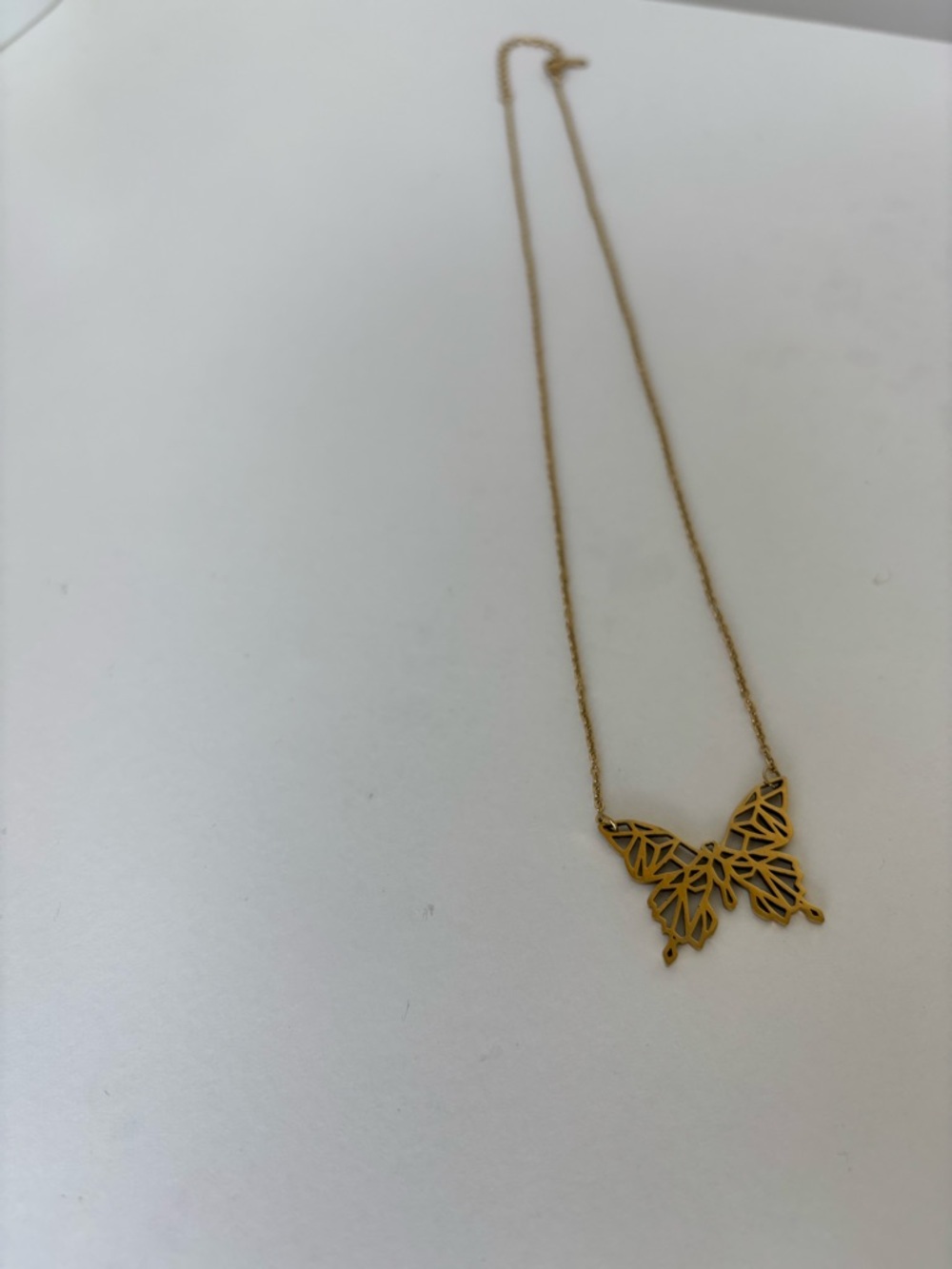 Gold Butterfly Pendant Necklace - Elegant Women Jewelry from Spain